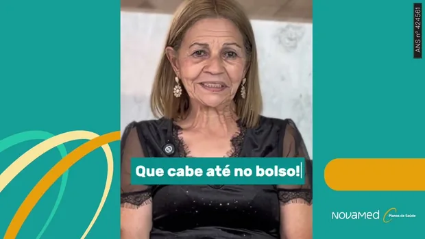 Depoimento em vídeo sobre o plano Novamed Sênior